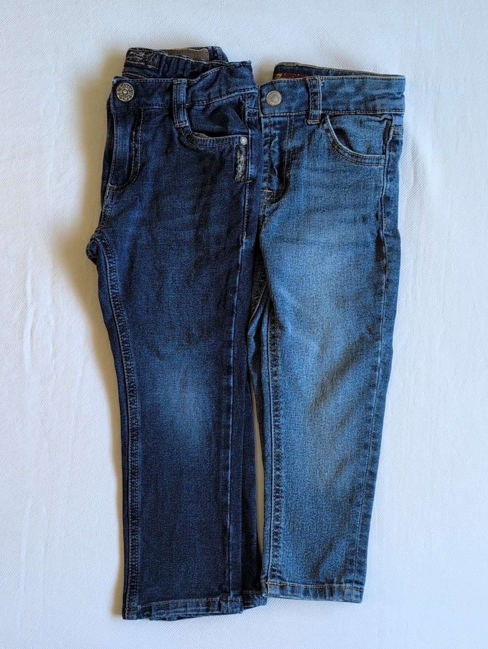 Girls 3T Premium Designer Denim Blue Jeans Duo 7 For All Mankind Silver Nathan